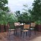 Flash Furniture Faux Teak Patio Set - 35" SQ Table & 4 Chairs XU-DG-810060364-GG - alternate 1